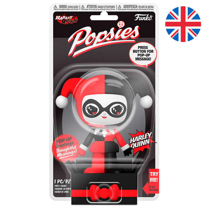 Figura Popsies DC Comics Harley Quinn Ingles de FUNKO - Frikibase.com