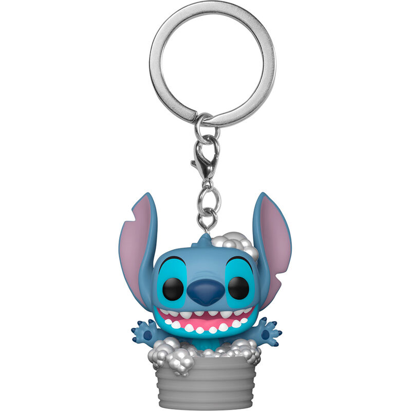 Llavero Pocket POP Disney Stitch in Bathtub Exclusive de FUNKO - Frikibase.com