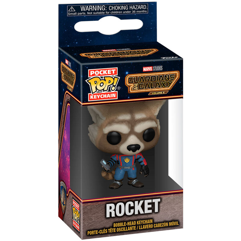 Llavero Pocket POP Marvel Guardianes de la Galaxia Rocket de FUNKO - Frikibase.com