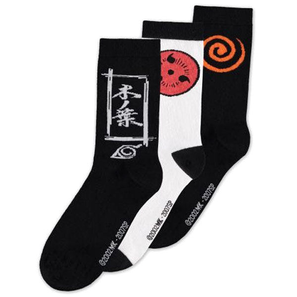 Pack 3 calcetines Sasuke Symbol Naruto Shippuden de DIFUZED - Frikibase.com