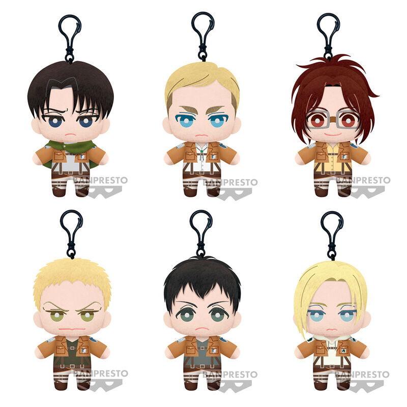 Pack 8 Peluches Tomonui Attack on Titan series 2 surtido 15cm de BANPRESTO - Frikibase.com