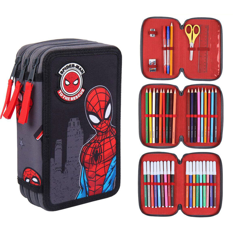 Plumier Spiderman Marvel triple de CERDÁ - Frikibase.com