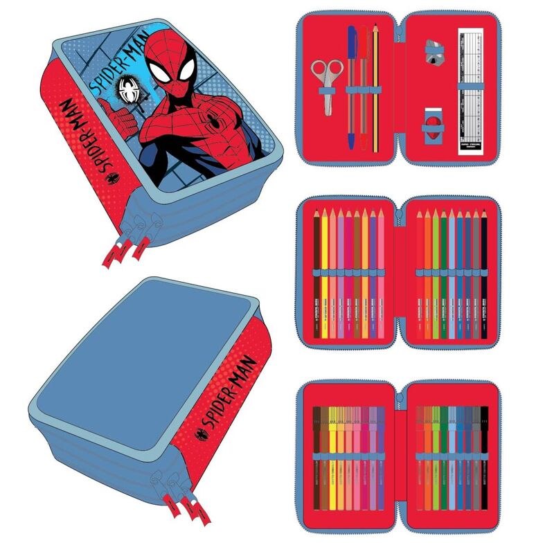 Plumier Spiderman Marvel triple de CERDÁ - Frikibase.com