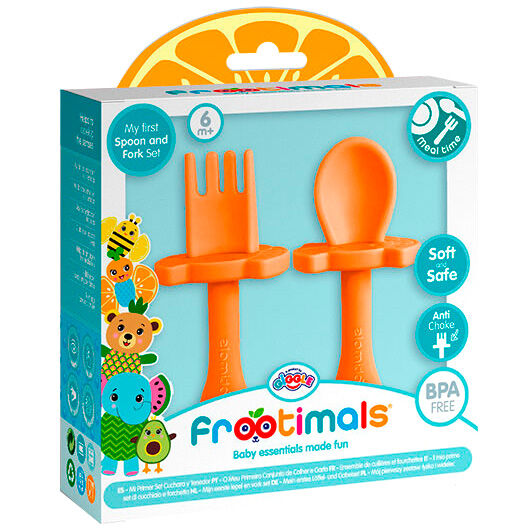 Set primera cuchara y tenedor Orangiefly Frootimals de FROOTIMALS - Frikibase.com