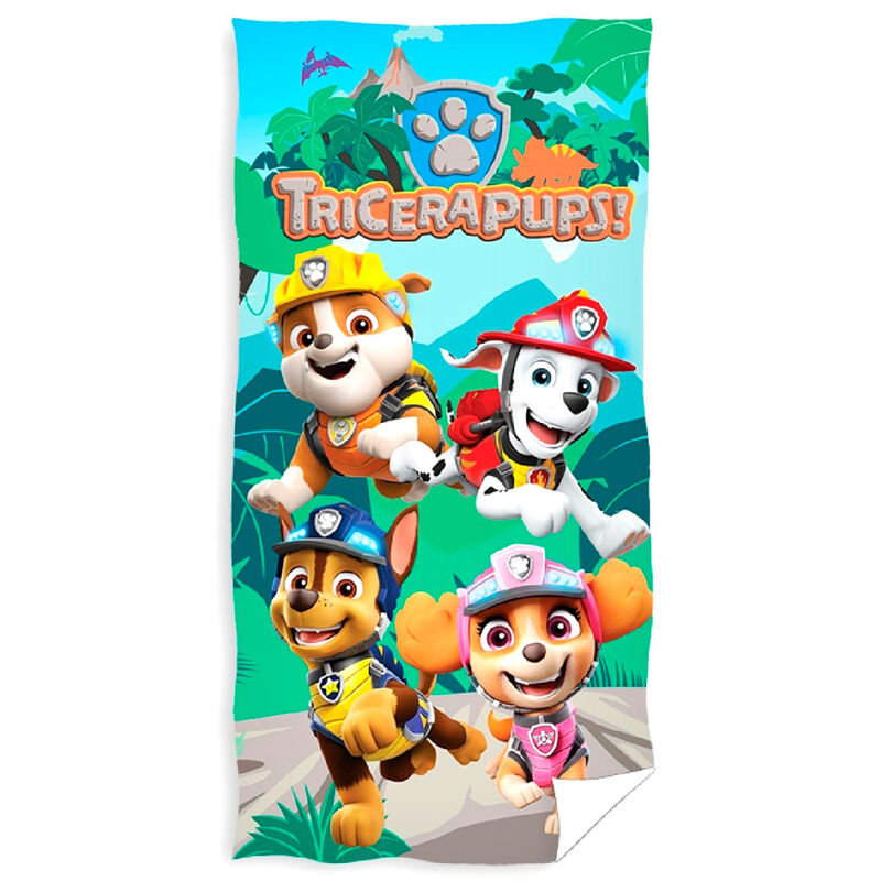 Toalla Tricerapups Patrulla Canina Paw Patrol microfibra de NICKELODEON - Frikibase.com