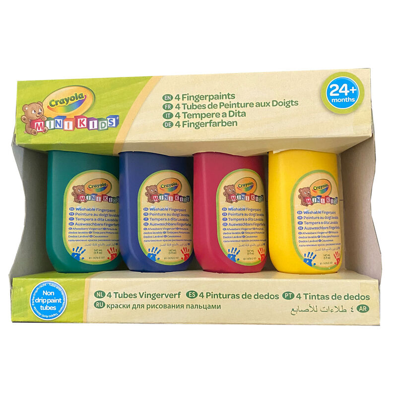 Blister 4 Botes de Pintura Dedos Lavables Crayola de CRAYOLA - Frikibase.com