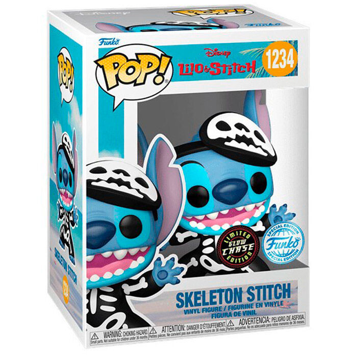 Figura POP Disney LiLo & Stitch Skeleton Stitch Chase Exclusive de FUNKO - Frikibase.com