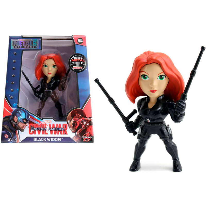 Figura metal die cast La Viuda Negra Los Vengadores Avengers Marvel 10cm de JADA TOYS - Frikibase.com