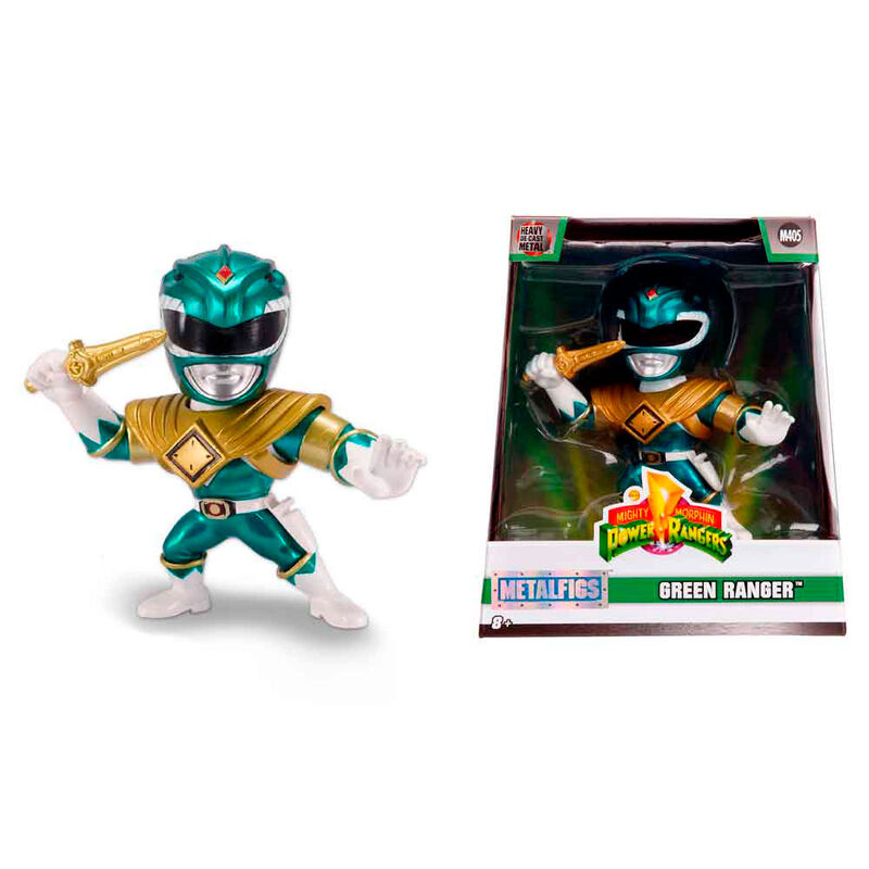 Figura metalfigs Green Mighty Morphin Power Rangers 10cm de JADA TOYS - Frikibase.com