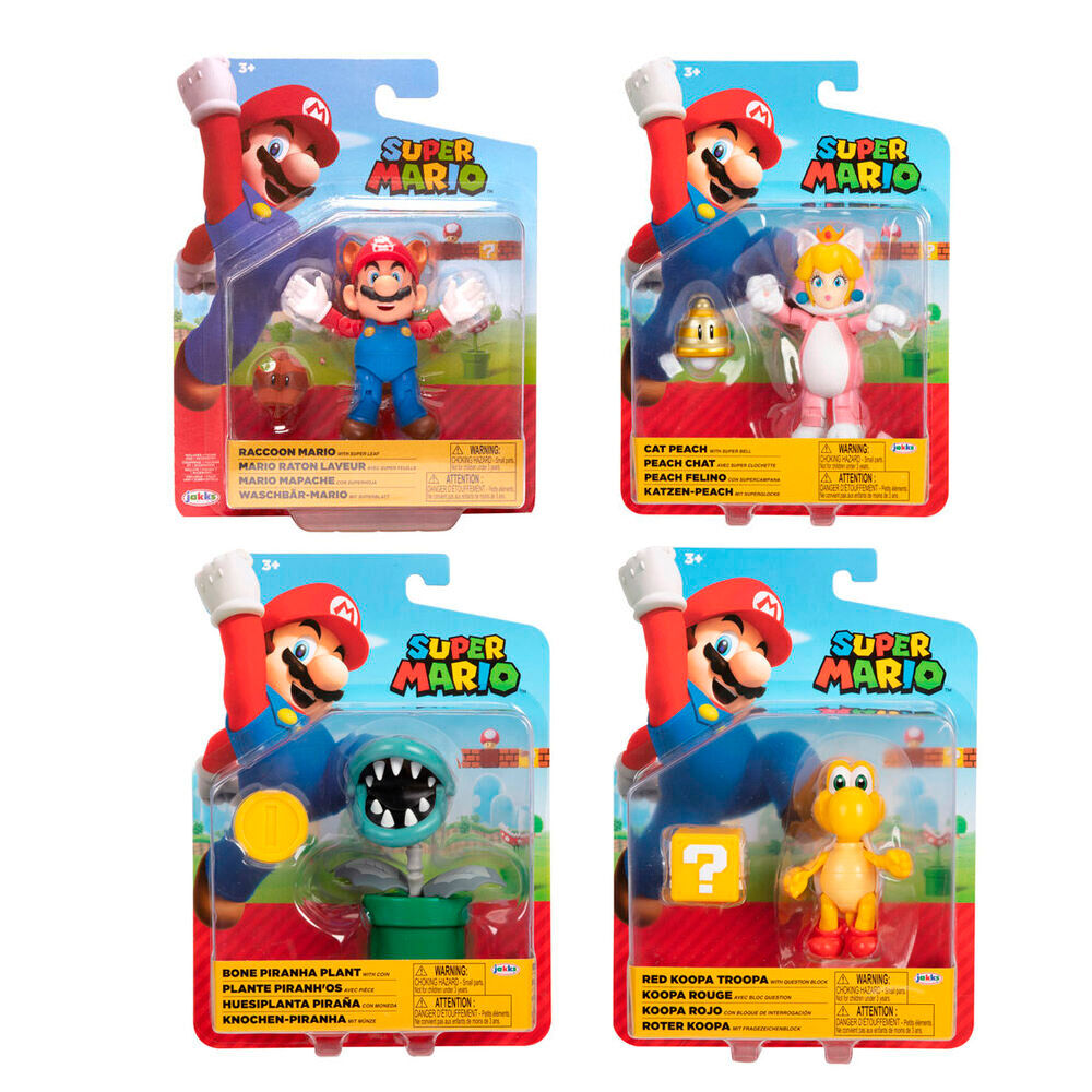 Pack 5 Figuras Super Mario Wave 28 Super Mario Nintendo 10cm surtido de JAKKS PACIFIC - Frikibase.com