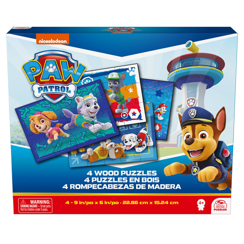 Puzzle progresivo madera Patrulla Canina Paw Patrol 12-16-20-24pzs de SPIN MASTER - Frikibase.com