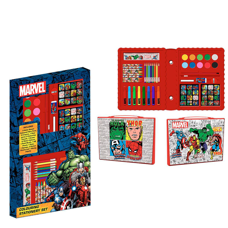 Set papeleria coloreable Marvel de CERDÁ - Frikibase.com