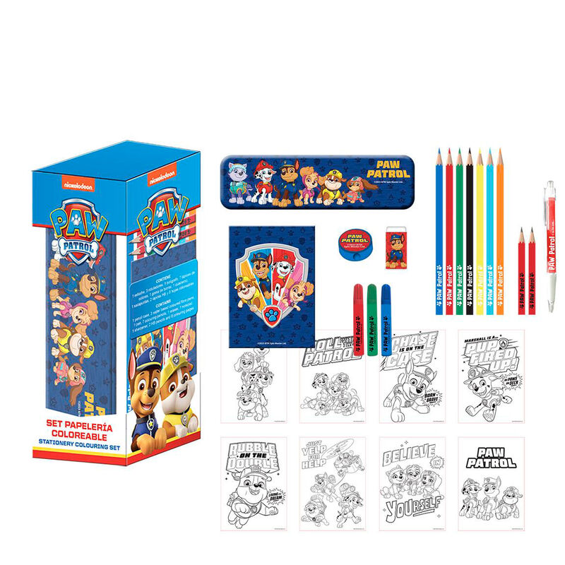 Set papeleria coloreable Patrulla Canina Paw Patrol de CERDÁ - Frikibase.com