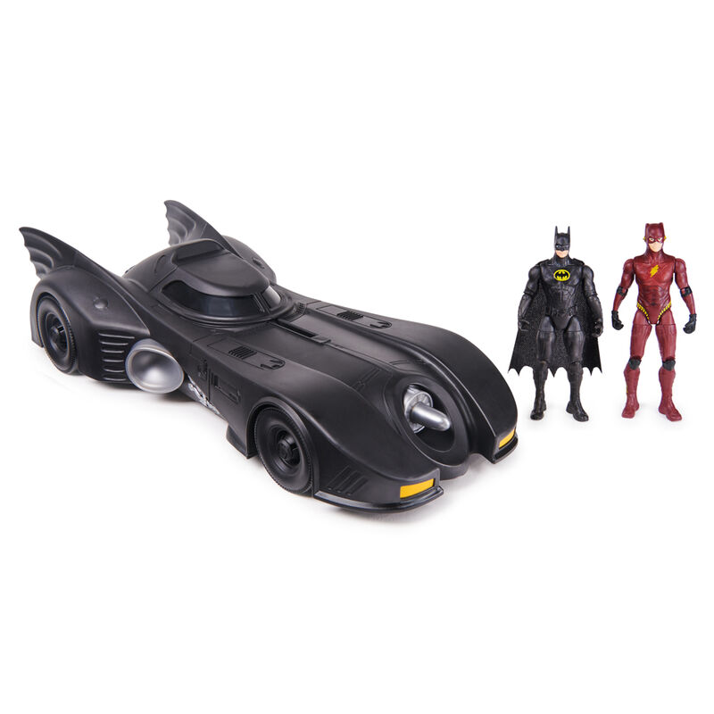 Vehiculo Batmobile + figuras Flash y Batman DC Comics 10cm de SPIN MASTER - Frikibase.com