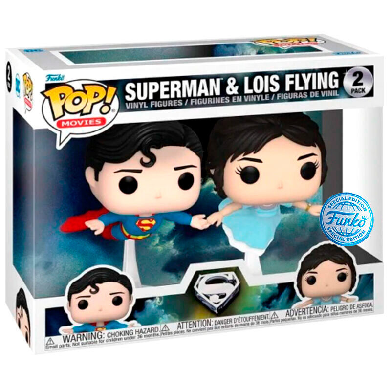 Blister 2 figuras POP DC Comics Superman & Lois Flying Exclusive de FUNKO - Frikibase.com