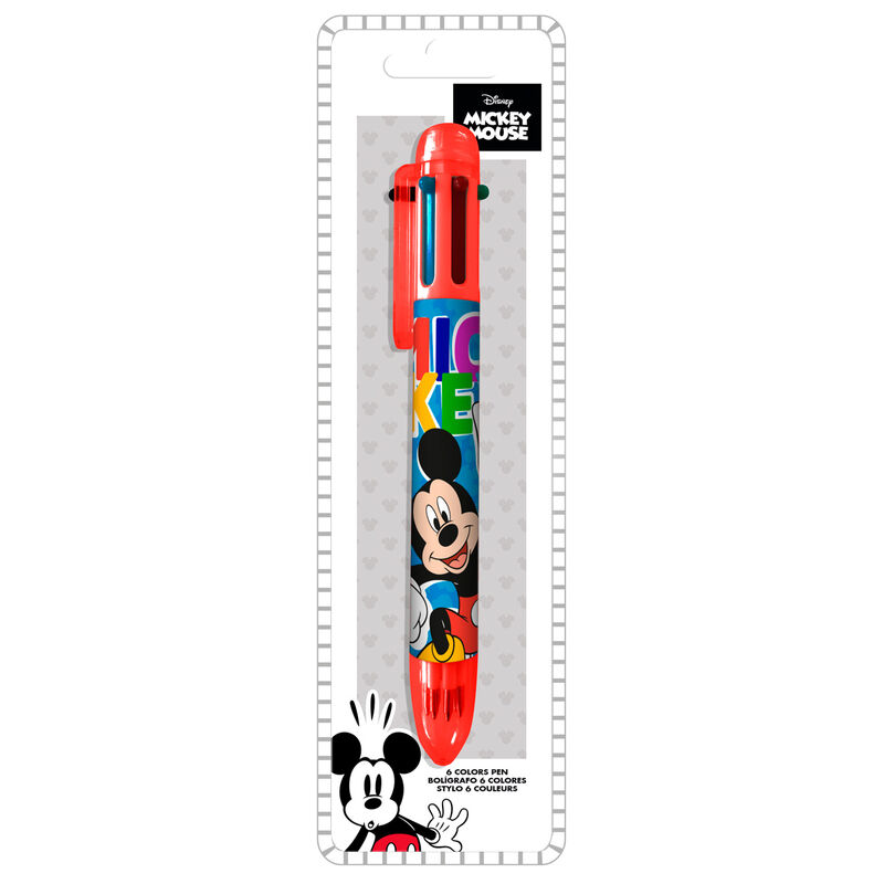 Boligrafo 6 colores Mickey Disney de KIDS LICENSING - Frikibase.com