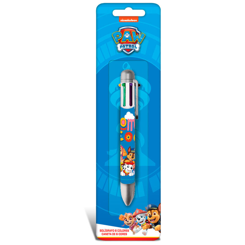 Boligrafo 6 colores Patrulla Canina Paw Patrol de KIDS LICENSING - Frikibase.com