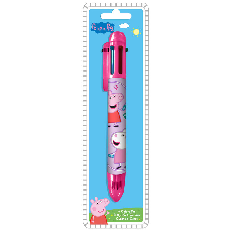 Boligrafo 6 colores Peppa Pig de KIDS LICENSING - Frikibase.com