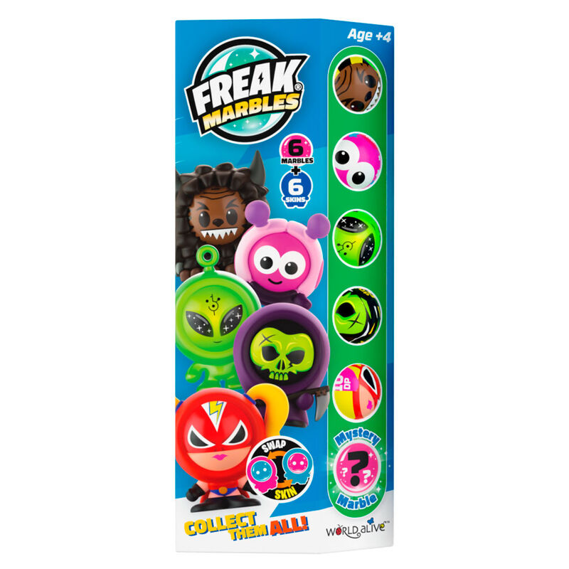 Set 6 Canicas + Skin Freak Marbles de WORLD ALIVE - Frikibase.com