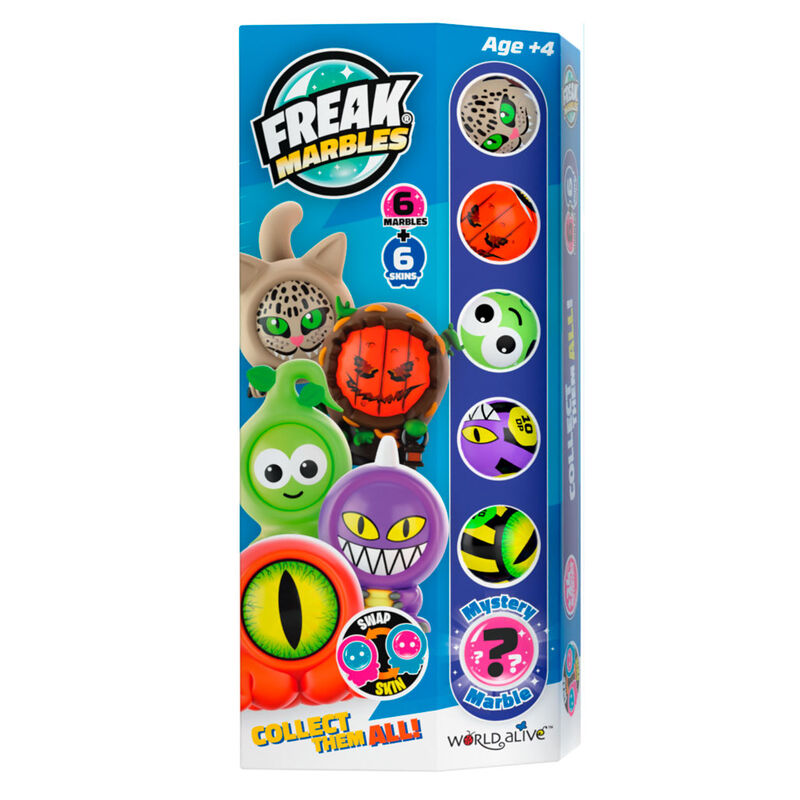 Set 6 Canicas + Skin Freak Marbles de WORLD ALIVE - Frikibase.com