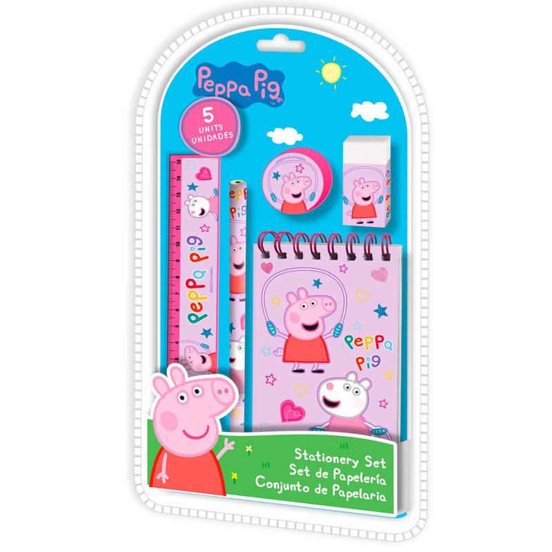 Set papeleria Peppa Pig 5pzs de KIDS LICENSING - Frikibase.com