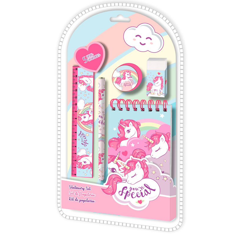 Set papeleria You are Special Unicornio 5pzs de KIDS LICENSING - Frikibase.com