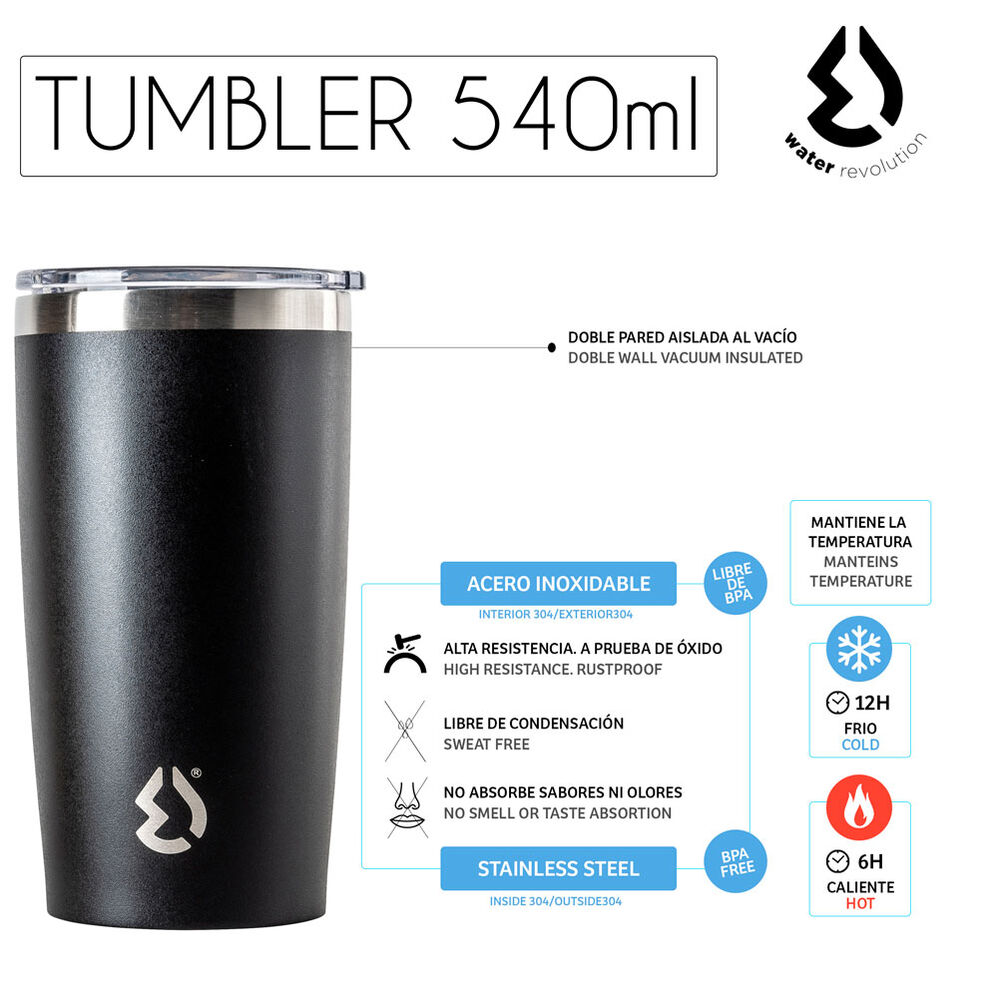 Vaso cafe termino Watter Revolution 540ml surtido de WATER REVOLUTION - Frikibase.com