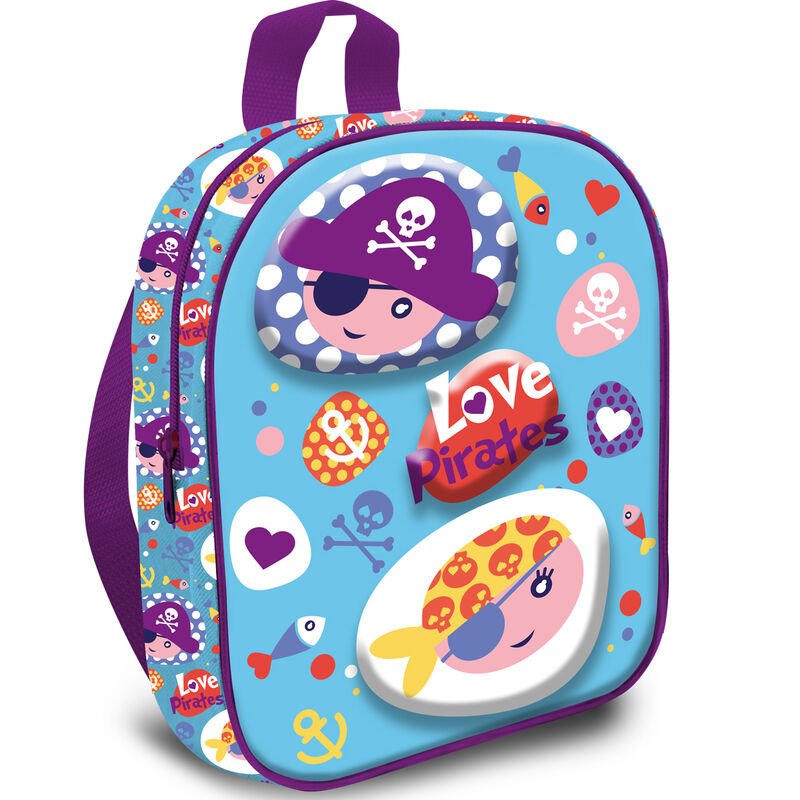 Mochila 3D Love Piratas 24cm de KIDS LICENSING - Frikibase.com