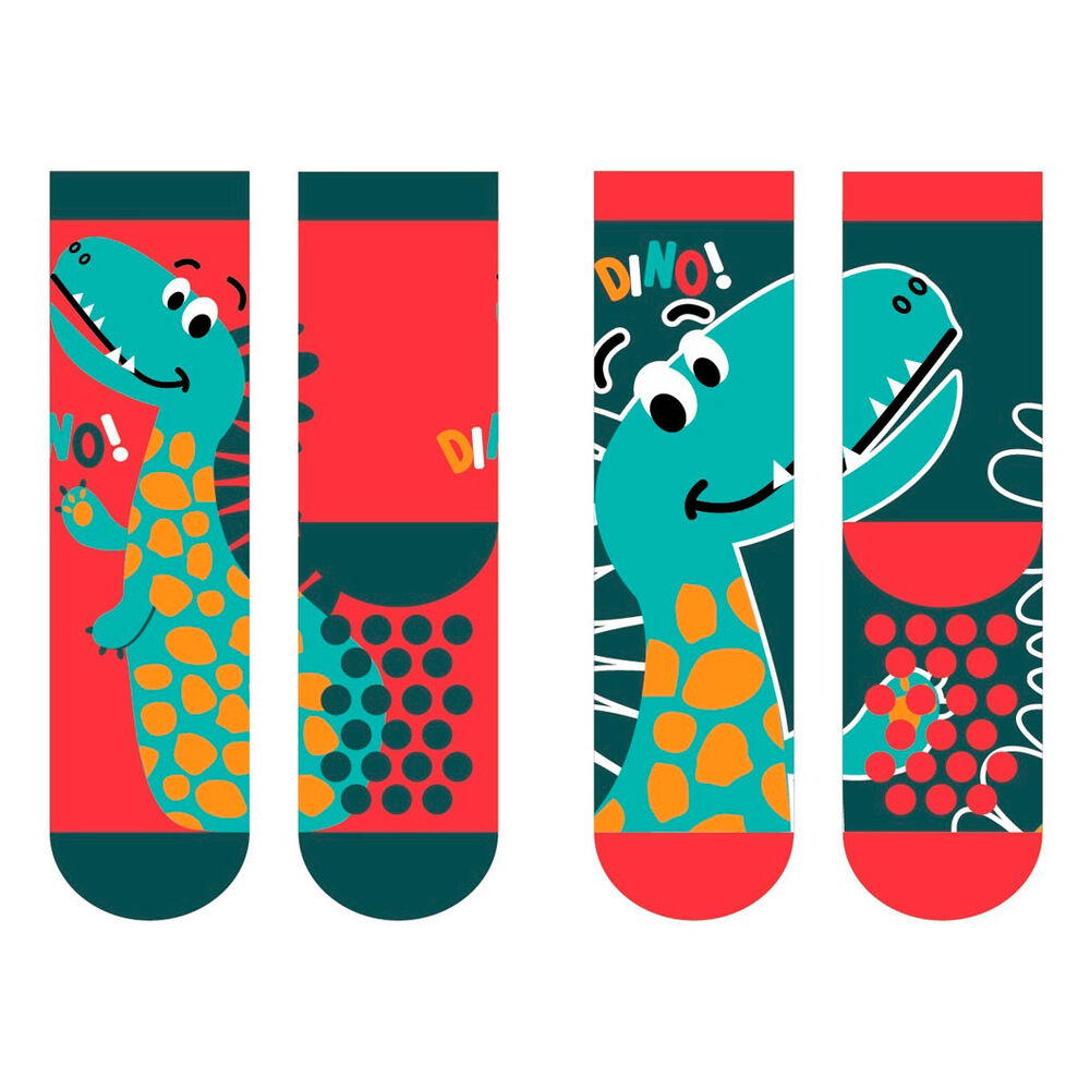 Set 2 calcetines antideslizantes Dinosaurios infantil surtido de  - Frikibase.com