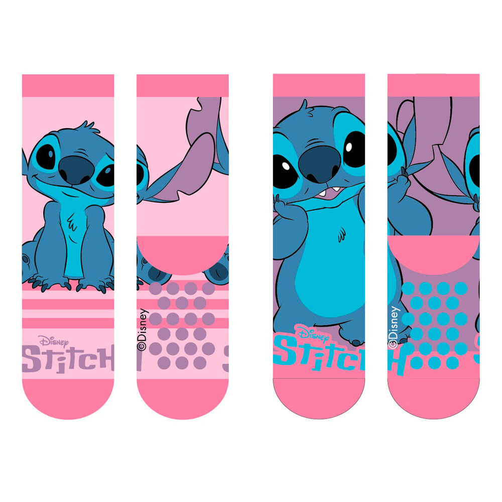 Set 2 calcetiness antideslizantes Stitch Disney infantil surtido de DISNEY - Frikibase.com