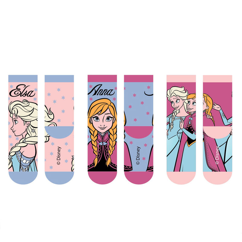 Set 3 calcetines Frozen Disney infantil surtido de DISNEY - Frikibase.com