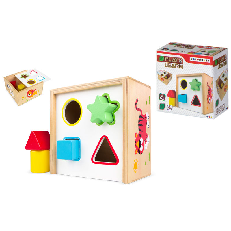 Caja formas madera de PLAY & LEARN - Frikibase.com