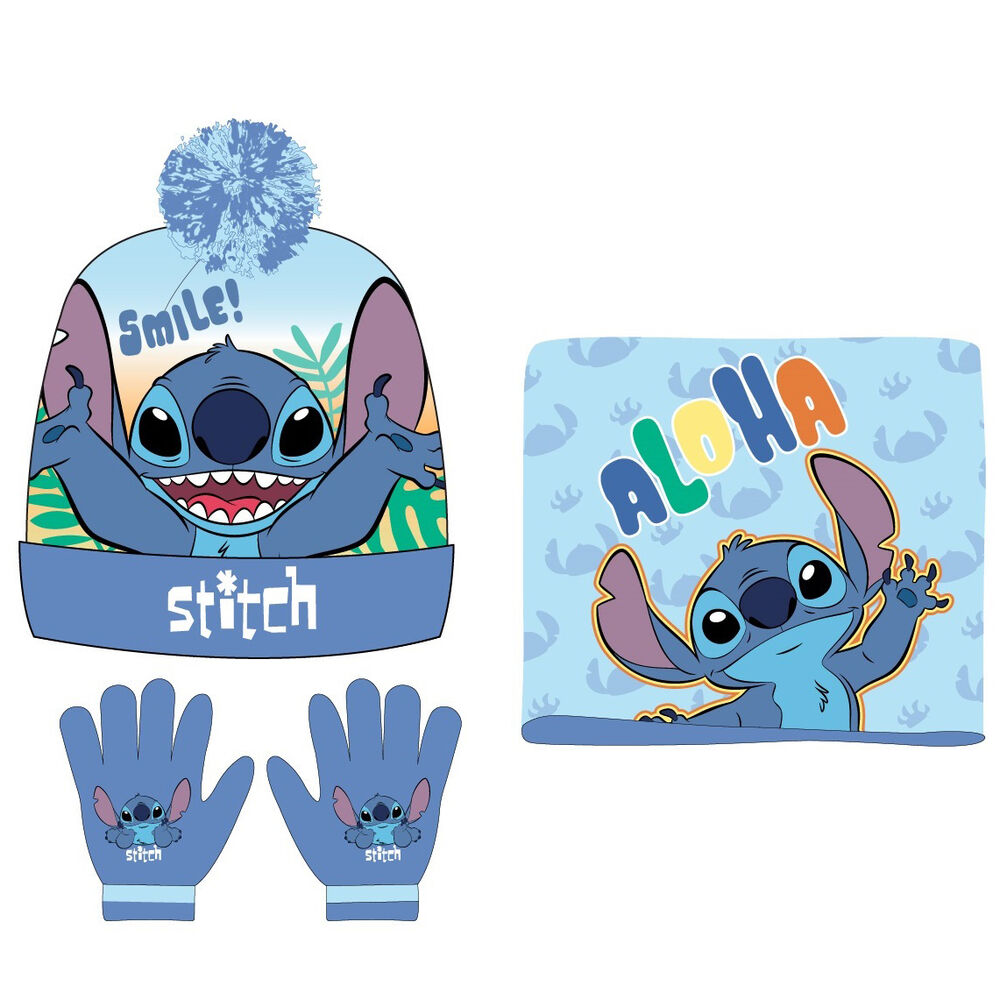 Conjunto gorro guantes braga cuello Stitch Disney de DISNEY - Frikibase.com