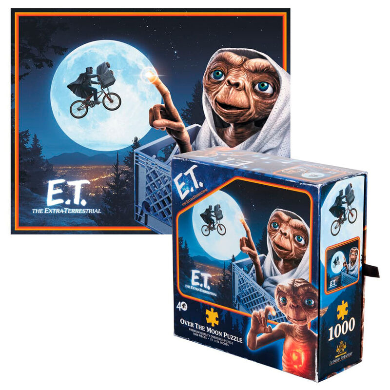 Puzzle Over the Moon E.T. El Extraterrestre 1000pzs de NOBLE COLLECTION - Frikibase.com