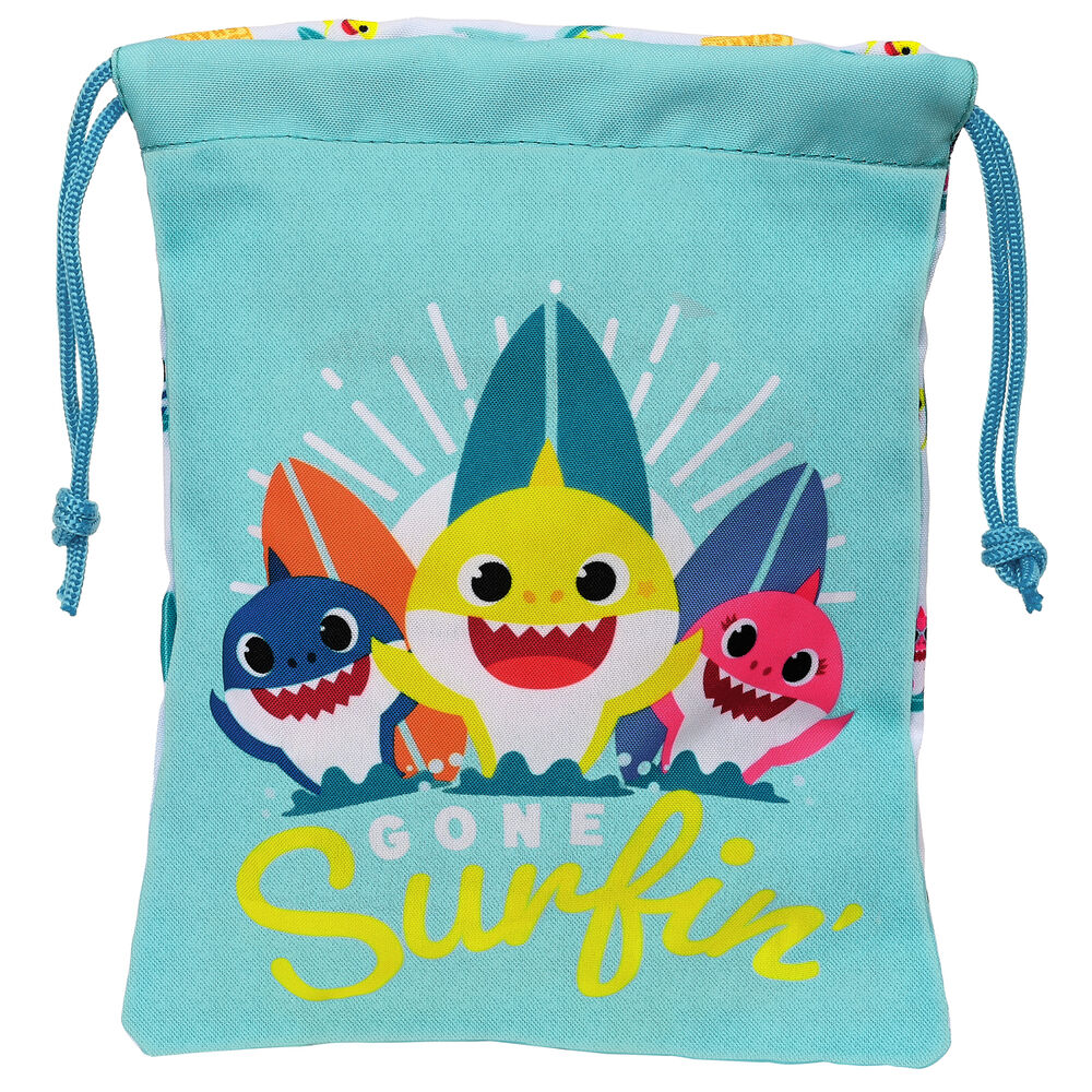 Saco merienda Surfing Baby Shark 25cm de SAFTA - Frikibase.com