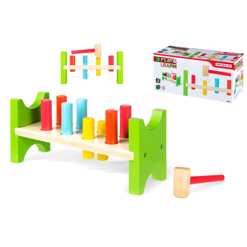 Banco figuras martillo madera de PLAY & LEARN - Frikibase.com