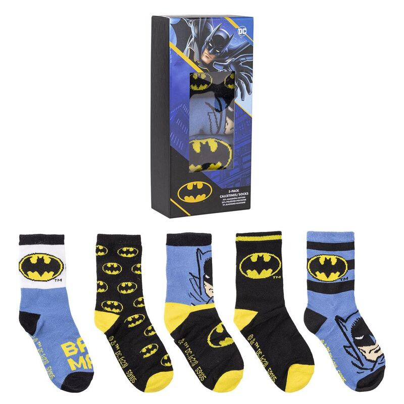 Blister 5 calcetines Batman DC Comics de CERDÁ - Frikibase.com
