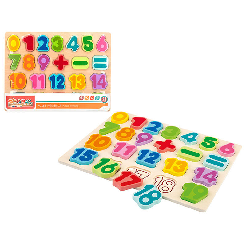 Puzzle numeros 24pzs madera de WOOMAX - Frikibase.com