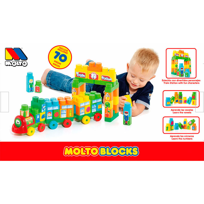 Tren vagones Blocks 70 pz de MOLTO - Frikibase.com