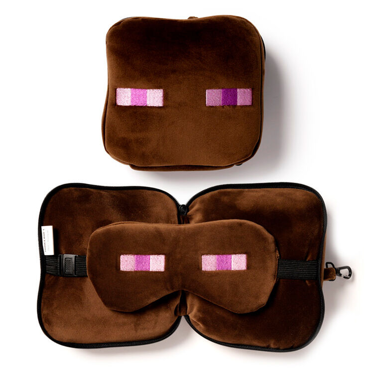 Almohada viaje antifaz Enderman Minecraft Relaxeazzz - Frikibase.com