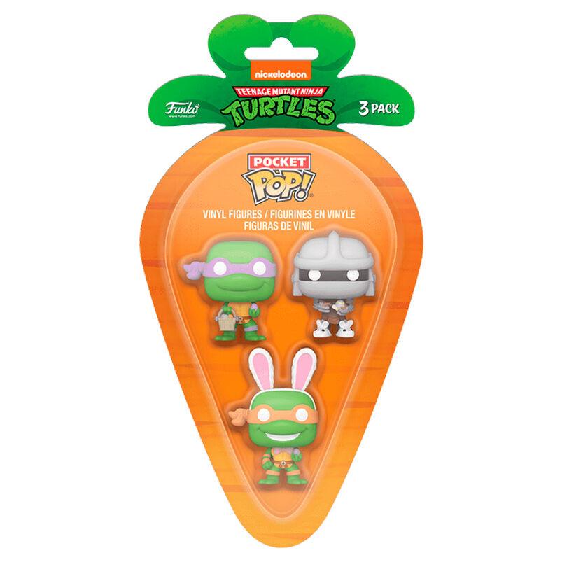 Blister 3 figuras Carrot Pocket POP Tortugas Ninja Donatello Shredder Michelangelo - Frikibase.com