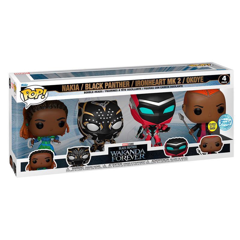 Blister 4 figuras POP Marvel Black Panther Wakanda Forever Exclusivo - Frikibase.com