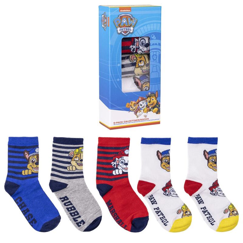 Blister 5 calcetines Patrulla Canina Paw Patrol - Frikibase.com