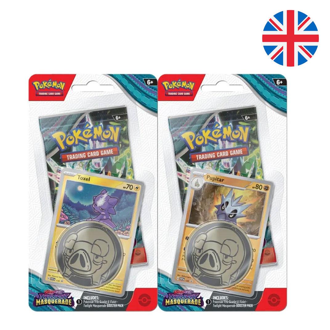 Blister juego cartas coleccionables Masquerade Twilight Scarlet & Violet Pokemon ingles - Frikibase.com