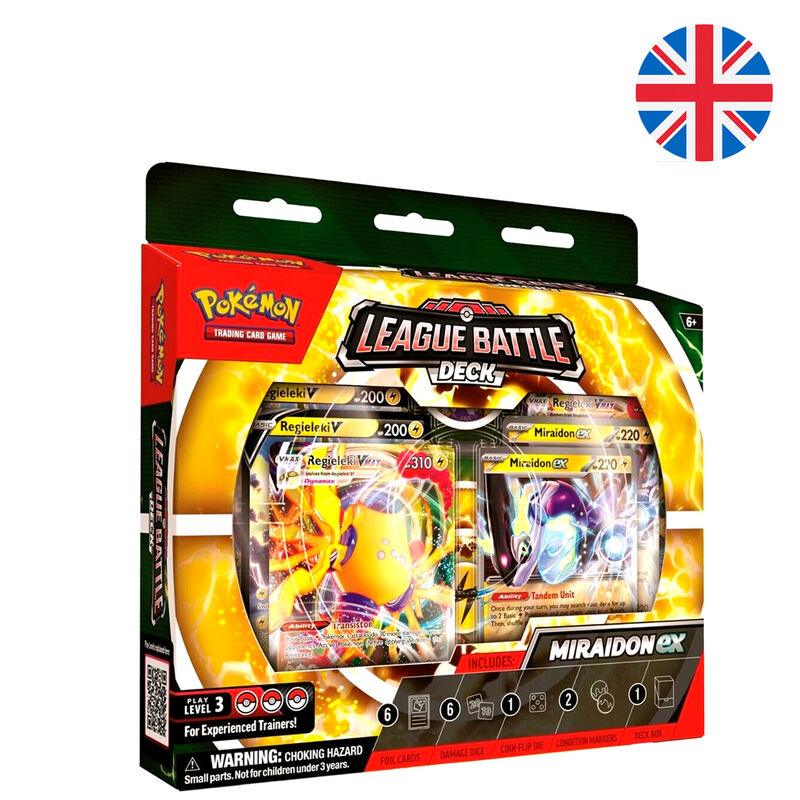 Blister juego cartas coleccionables Miraidon Ex League Battle Deck Pokemon ingles - Frikibase.com