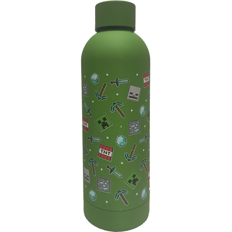 Botella Acero Inoxidable Minecraft 500ml - Frikibase.com