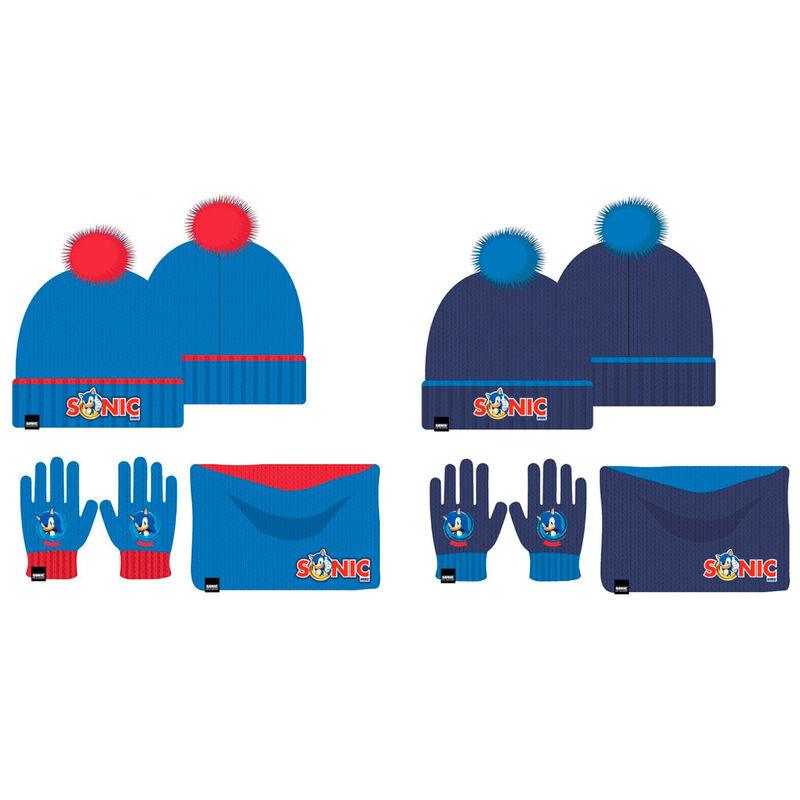 Conjunto gorro guantes braga cuello Sonic the Hedgehog infantil - Frikibase.com