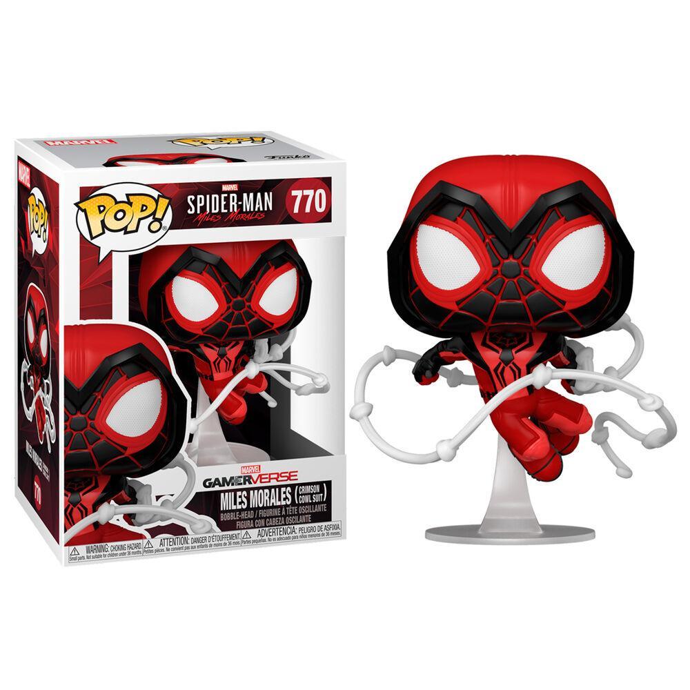 Funko POP Marvel Spiderman Miles Morales Crimson Cowl Suit - Frikibase.com