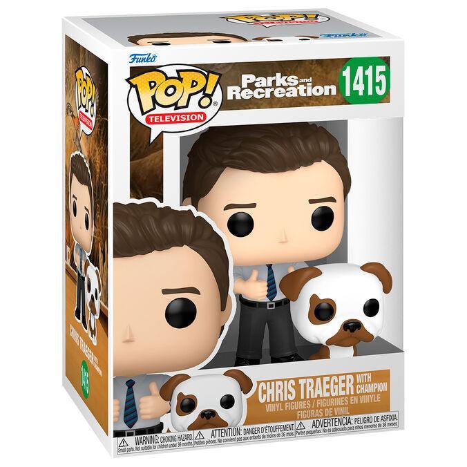 Funko POP Parks and Recreation Chris Traeger with Champion - Frikibase.com