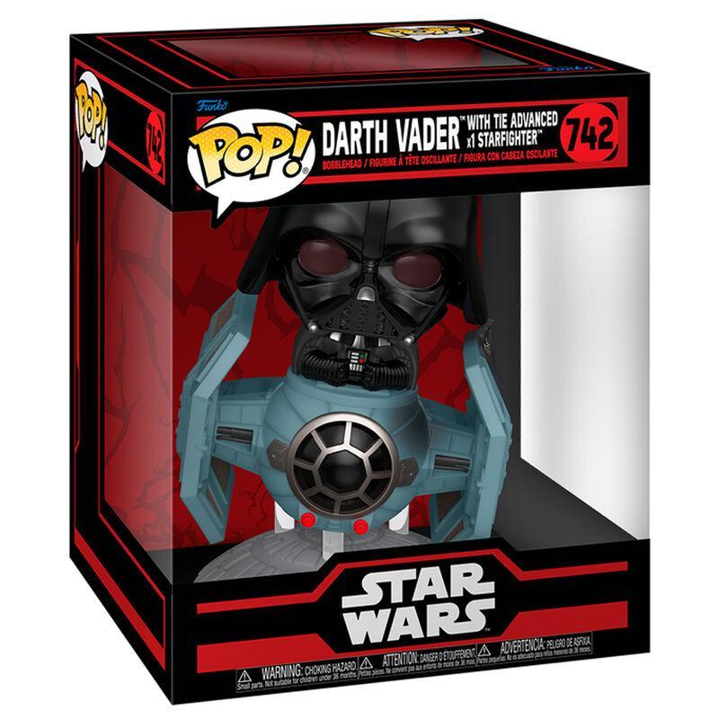 Funko POP Rides Deluxe Star Wars Darth Vader with Tie Advanced Starfighter - Frikibase.com